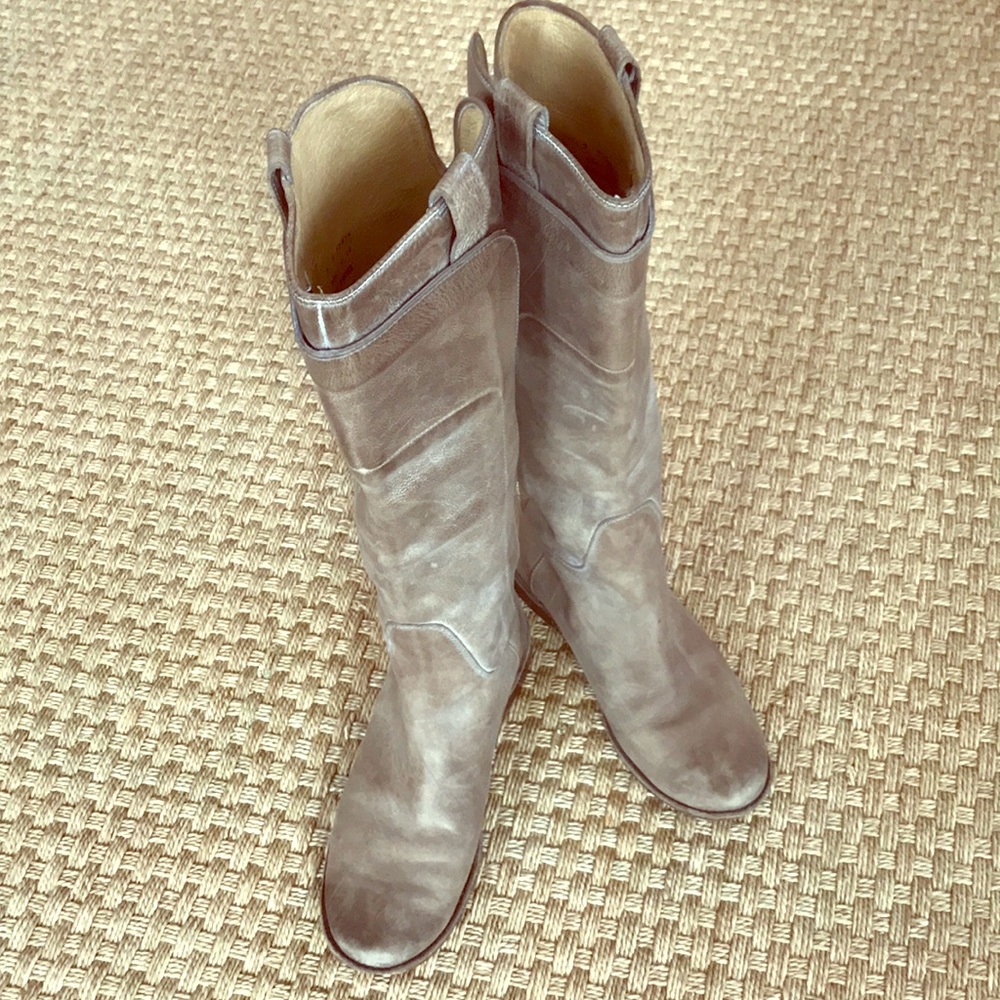 Frye taupe leather riding boots size 9M used